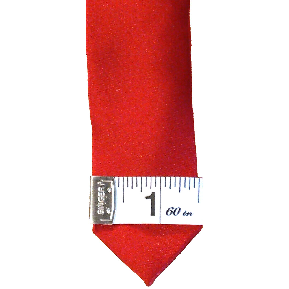 Alfani 100% Polyester Men's Solid Cherry Red Slim 1.5" Formal Neck Tie